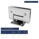 Standard Wall Mounted Shower Hinge | Short Back Plate