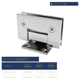 Standard Wall Mounted Shower Hinge | Short Back Plate