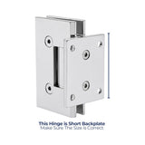 Standard Wall Mounted Shower Hinge | Short Back Plate