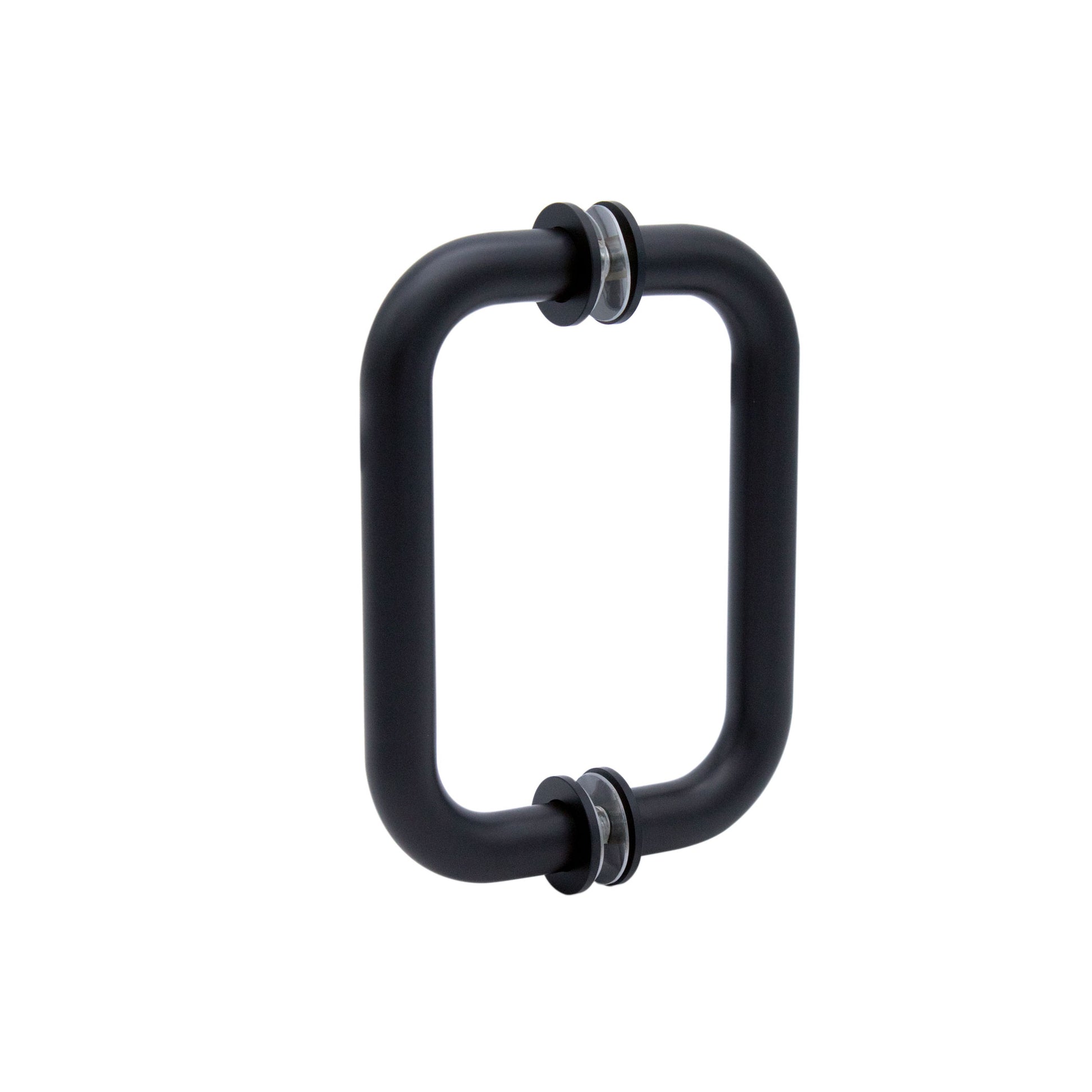 6" / Matte Black | Classic Back-to-Back Shower Door Pull Handle with Washers