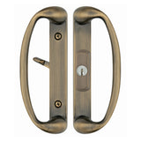 Keynetic Imperial door handle | 1.44" / Antique Brass | glass sliding door handle with lock