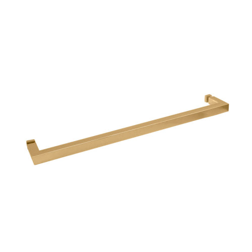 18" / Satin Brass | High-quality square 24 inch  shower door towel bar | 18 inch shower door towel bar
