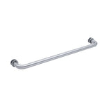 18" / Polished Chrome | Shower Door Towel Bar with Washer-Tubular | 24 inch shower door towel bar