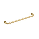 24" / Satin Brass | Shower Door Towel Bar with Washer-Tubular | 24 inch shower door towel bar