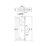 Mont Hard Commercial Door Hardware - HIncluded: Hookbolt 1-1/8" backset mortise lock Faceplate Zinc cylinder, trim ring Installation screwsookbolt Lockset 1-1/8" Backset Mortise Lock Come with Zinc Cylinder and Faceplate. Specification: Mortise Lock – Hookbolt, Included: Hookbolt 1-1/8" backset mortise lock Faceplate Zinc cylinder, trim ring Installation screws. For storefront mortise locks commercial door hardware. 