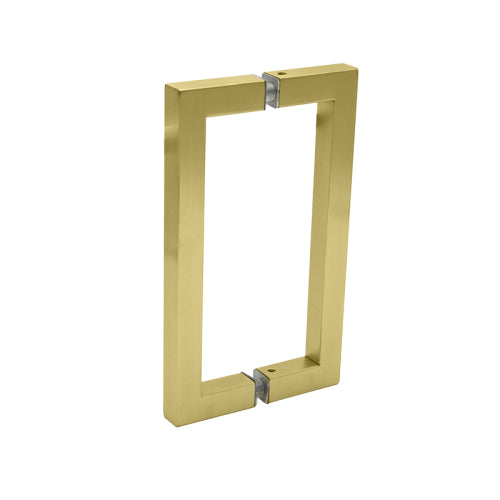 8" / Satin Brass | glass shower door pull handles